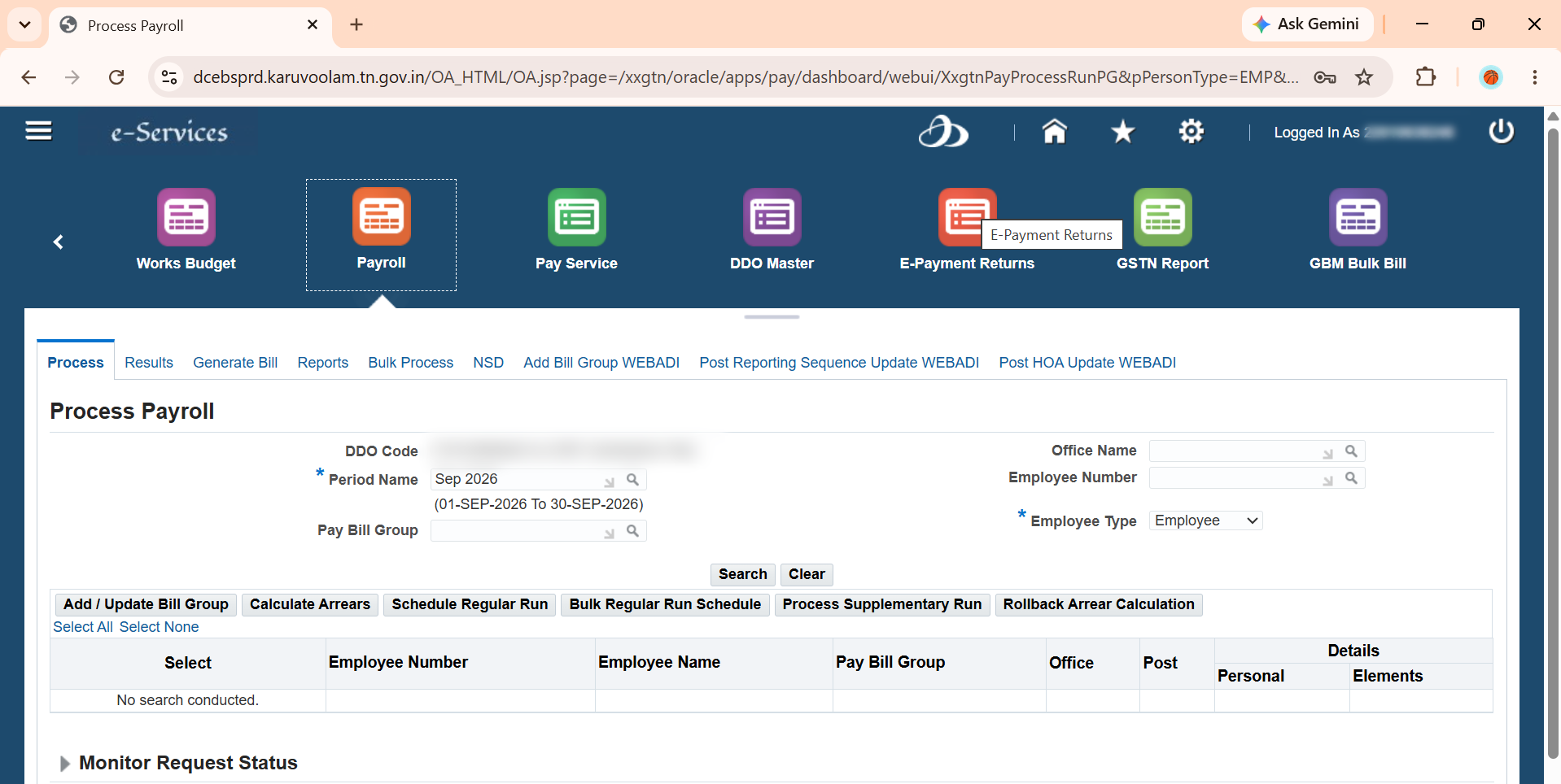 IFHRMS payroll process